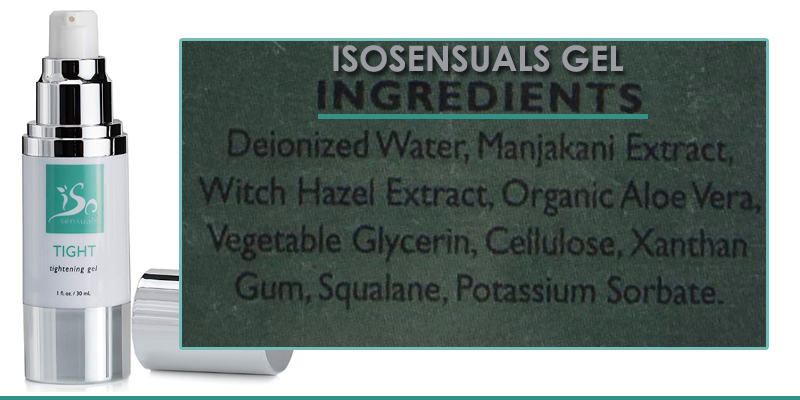 Isosensuals Vaginal Tightening Gel ingredients and dosage